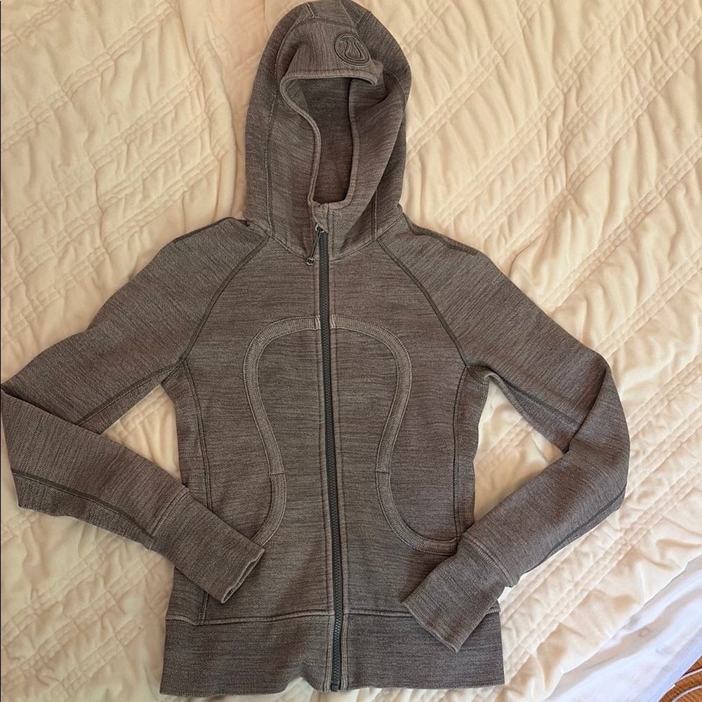 lululemon athletica Women's Gray Hooded Zip-Up Jacket